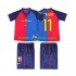 Camisola FC Barcelona RIVALDO 11 2000 Retro Criança Equipamento Primeiro 1999 Manga Curta